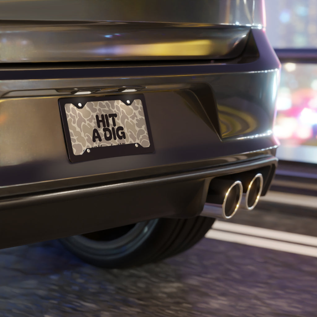 Hit A Dig front license plate